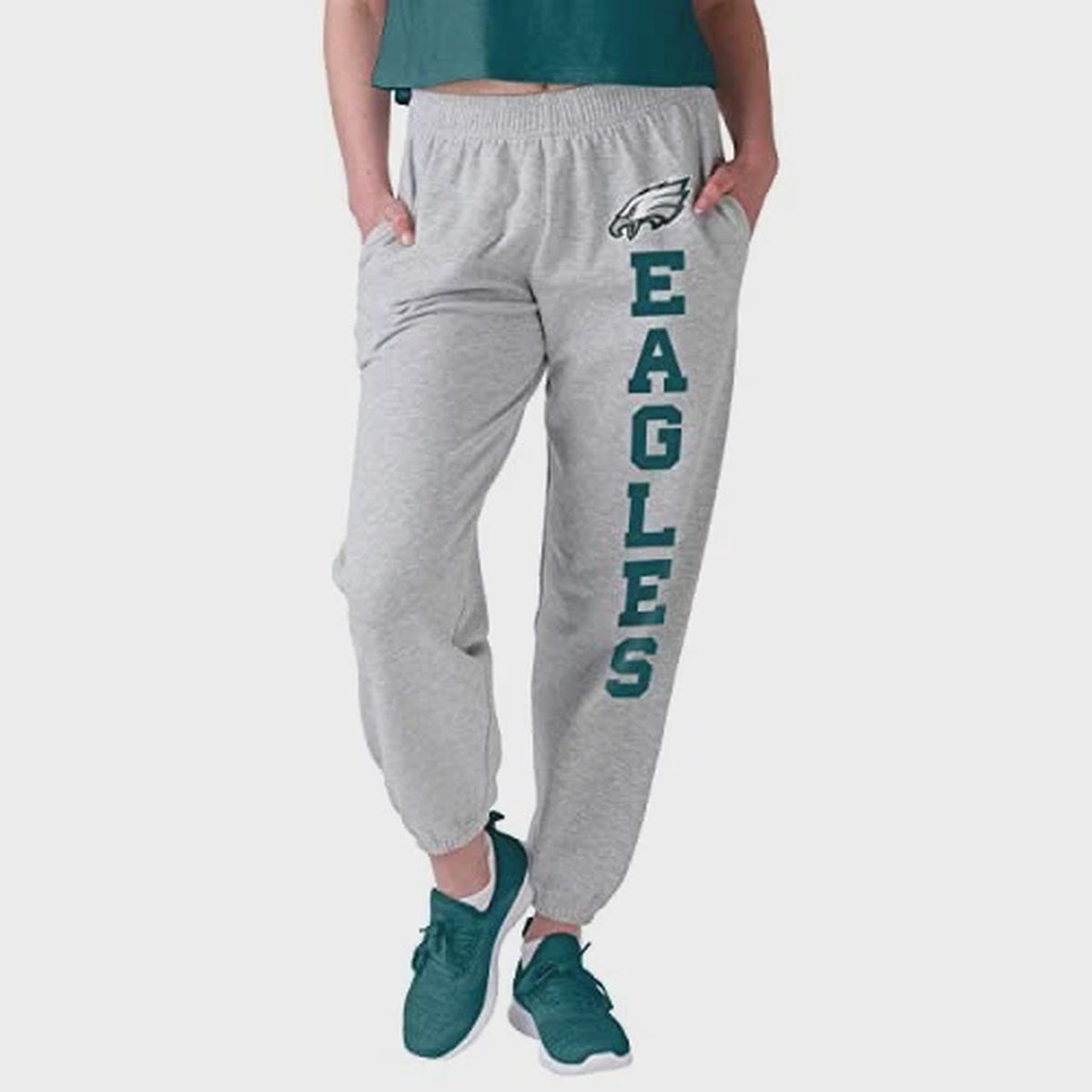 FOCO NFL Philadelphia Eagles Big Wordmark Gray Sweatpants - Womens