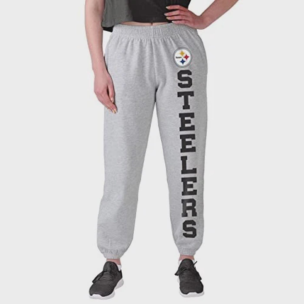 FOCO NFL Pittsburgh Steelers Big Wordmark Gray Sweatpants - Womens