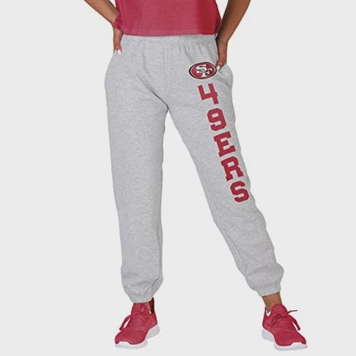 FOCO NFL San Francisco 49ers Big Wordmark Gray Sweatpants - Womens