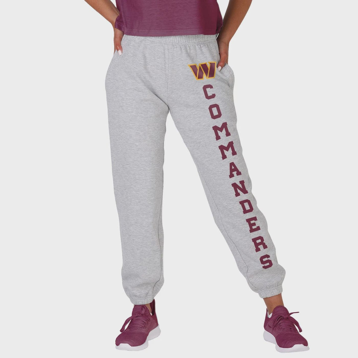 FOCO NFL Washington Commanders Big Wordmark Gray Sweatpants - Womens