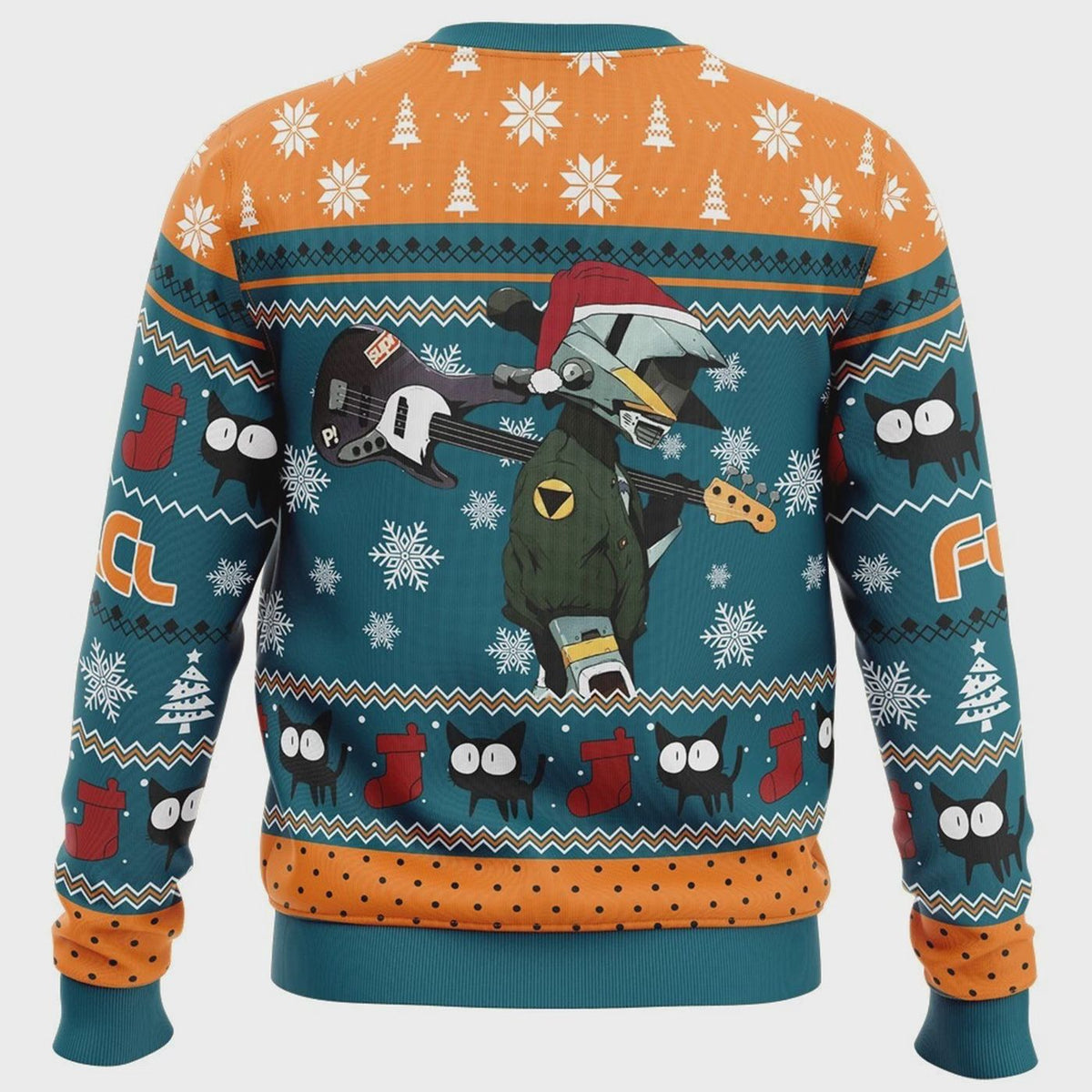 Fooly Cooly FLCL Canti Cool Guitar Ugly Christmas Sweater Anime Fans Gift