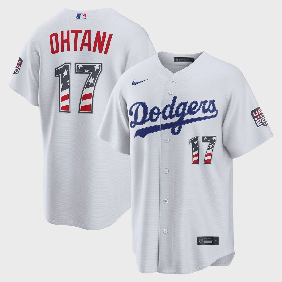 Shohei Ohtani Dodgers Fourth of July USA Stadium Jersey