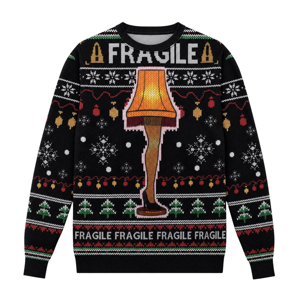 Fragile Leg Lamp Ugly Christmas Sweater, Funny Holiday Sweatshirt, Gift for Men Women