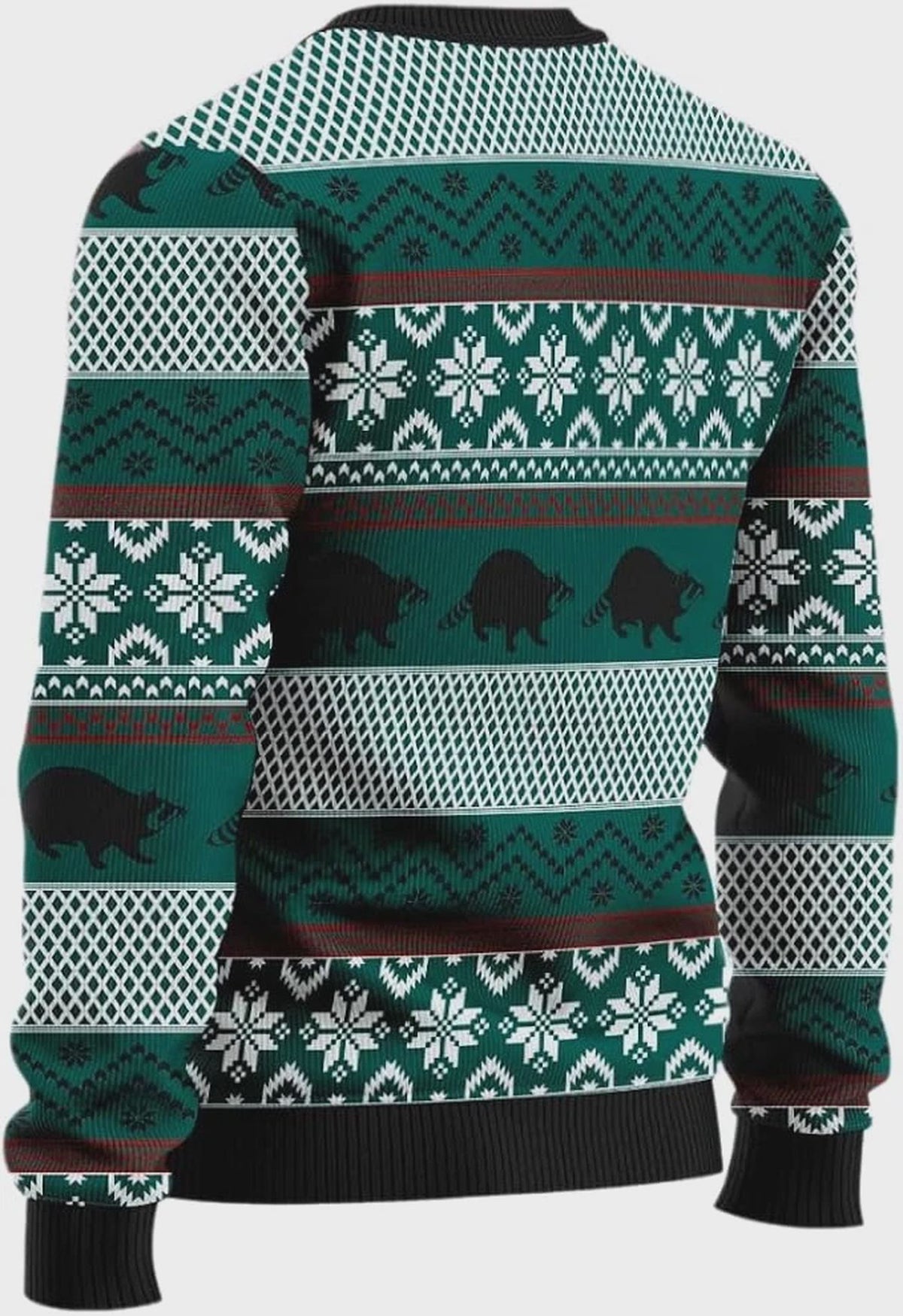 Funny Raccoon Ugly Christmas Sweater Mens Womens Xmas Holiday Crewneck Gift