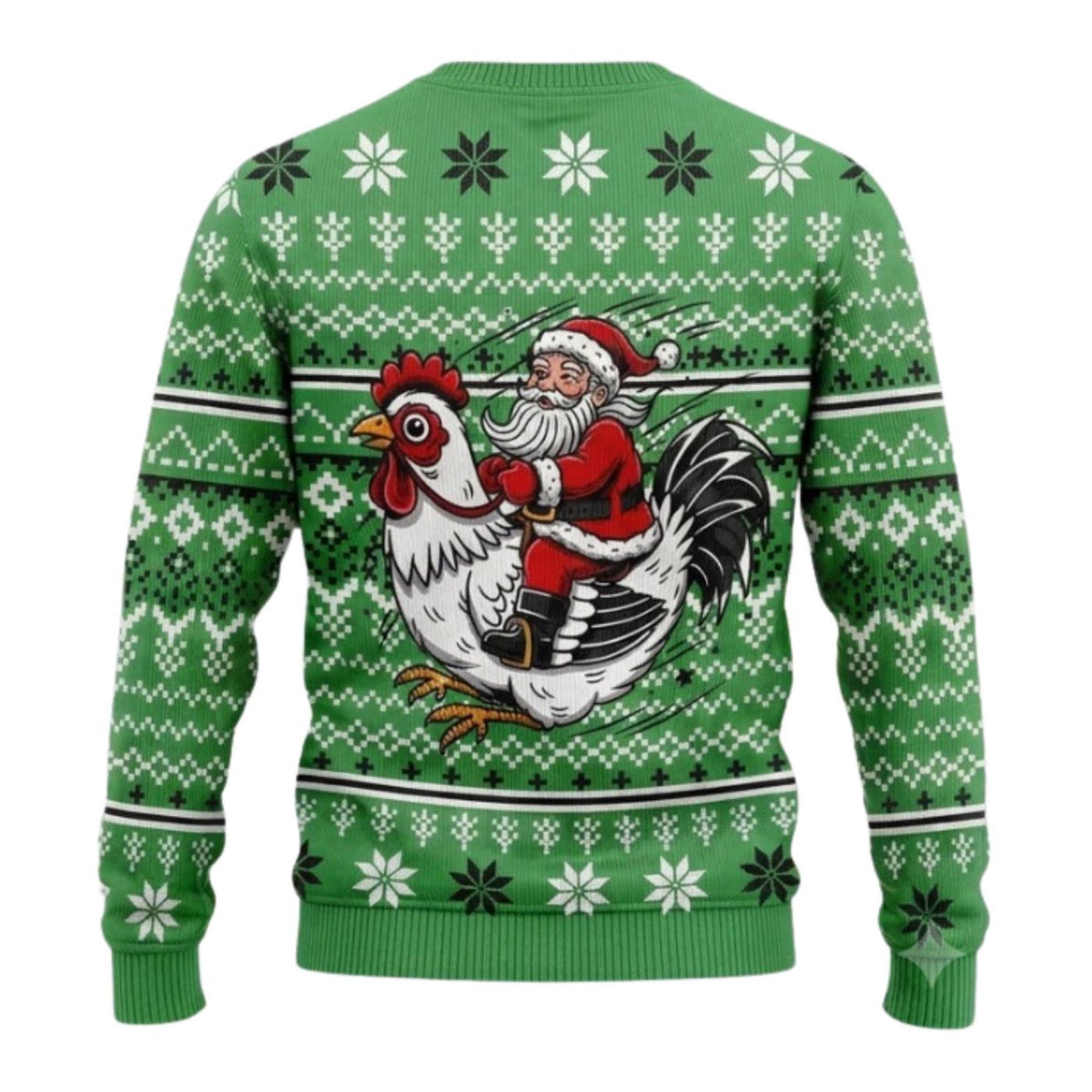 Funny Santa Chicken Sweater, Unisex Ugly Christmas Sweater, Farmhouse Holiday Gift