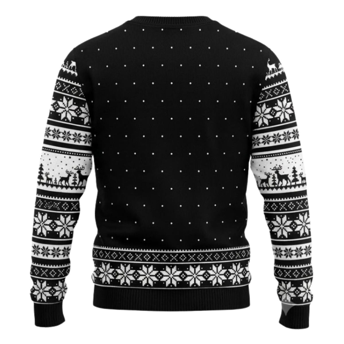 Funny Santa Christmas Sweatshirt Naughty List Black White