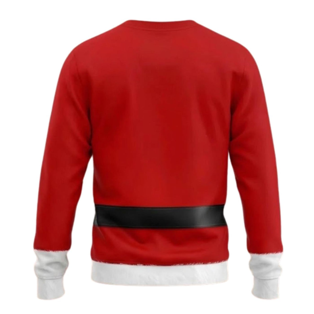 Funny Santa Christmas Muscle Print Sweatshirt Red Costume Pullover