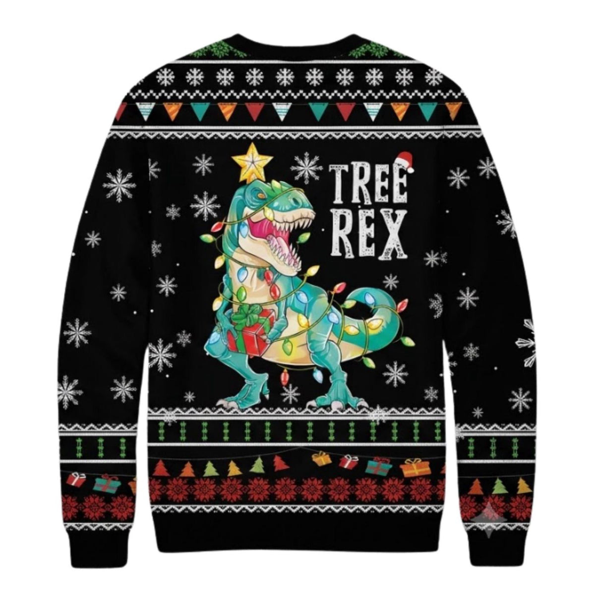 Funny T Rex Christmas Sweater, Unisex Ugly Christmas Sweater, Dinosaur Holiday Gift