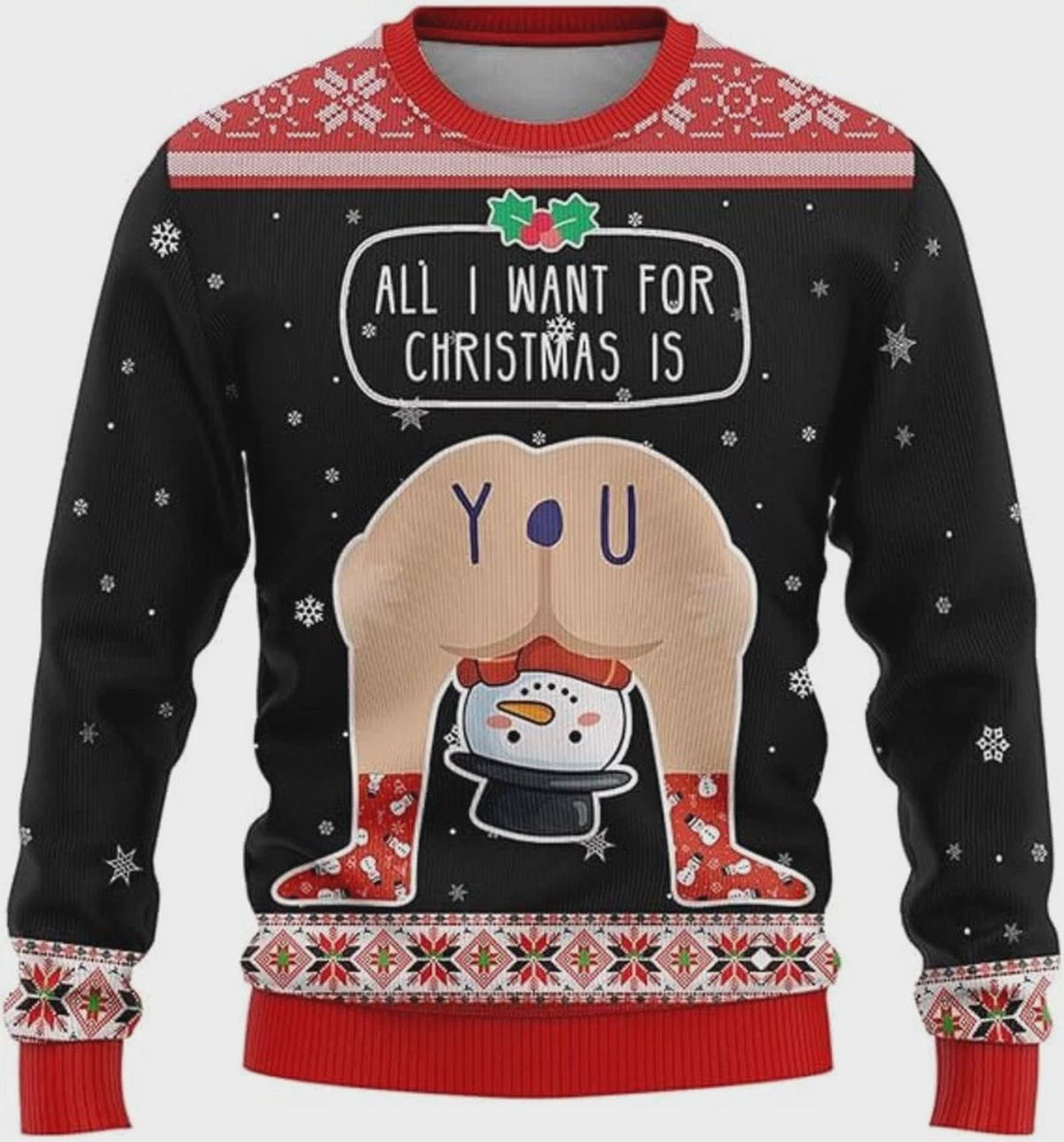 Funny Ugly Christmas Sweater Mens Hilarious Holiday Joke Xmas Sweatshirt