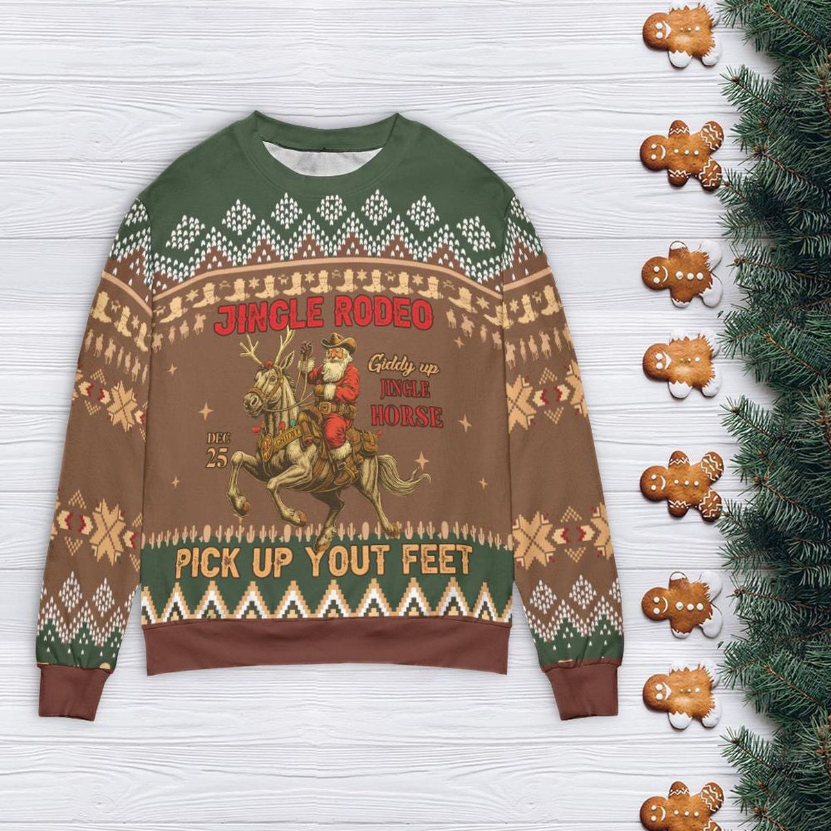 Giddy Up Jingle Horse Cowboy Christmas Ugly Sweater Sweatshirt
