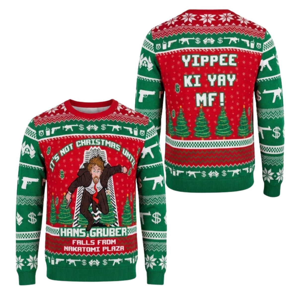 Hans Gruber Christmas Sweater Nakatomi Plaza Ugly Holiday Sweatshirt Unisex Gift