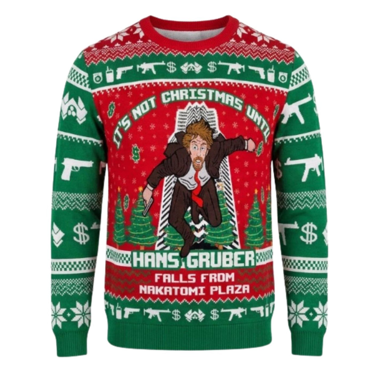 Hans Gruber Christmas Sweater Nakatomi Plaza Ugly Holiday Sweatshirt Unisex Gift