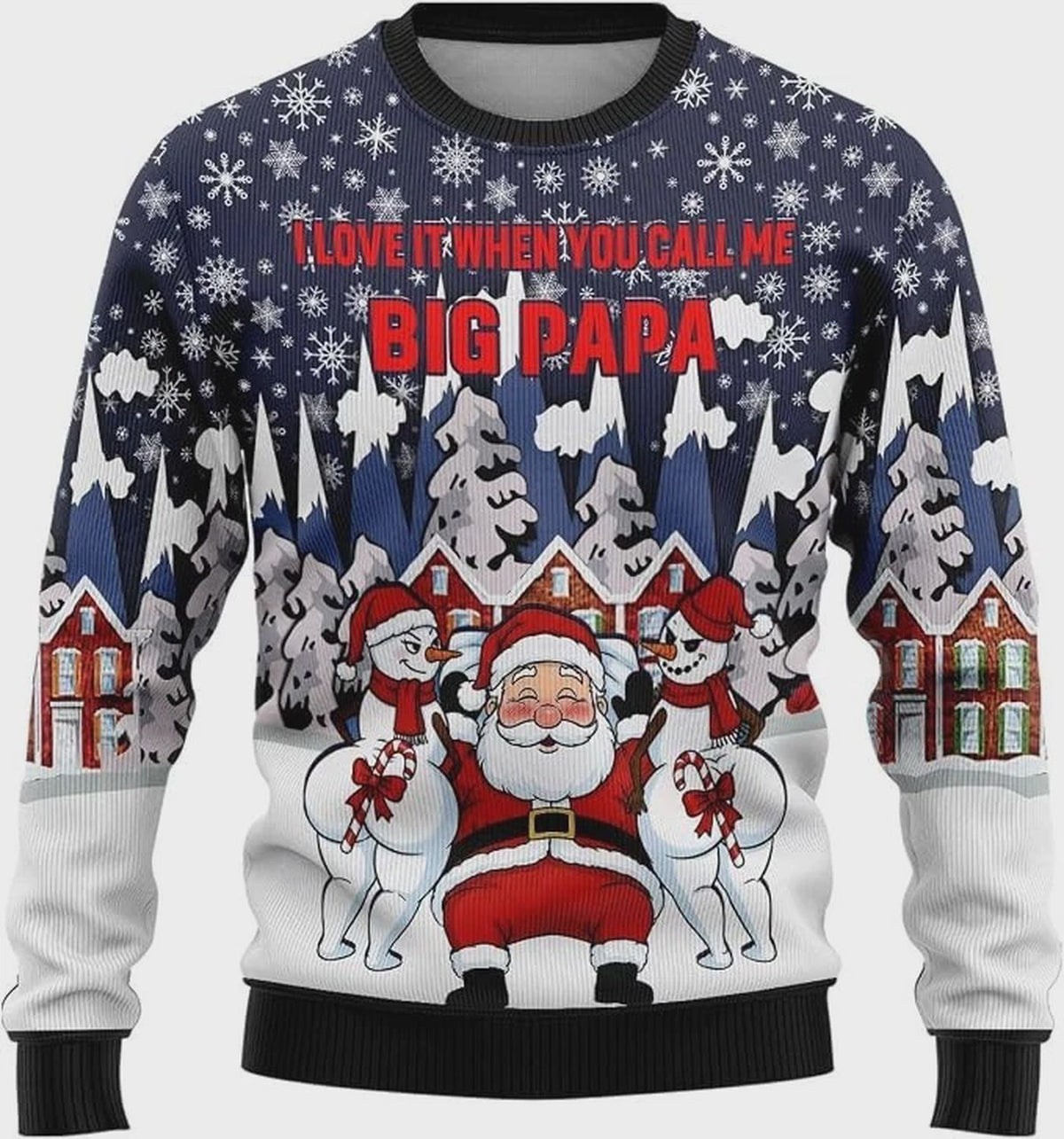 Hilarious Dirty Joke Ugly Christmas Sweater Women Men Unisex Xmas Party Jumper