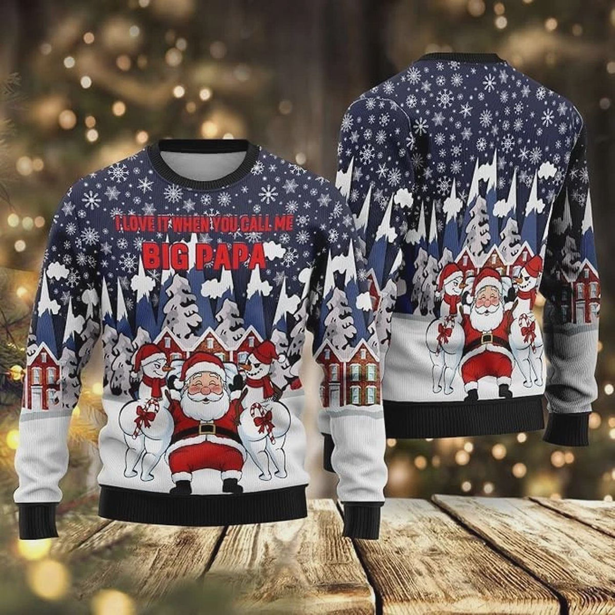 Hilarious Dirty Joke Ugly Christmas Sweater Women Men Unisex Xmas Party Jumper
