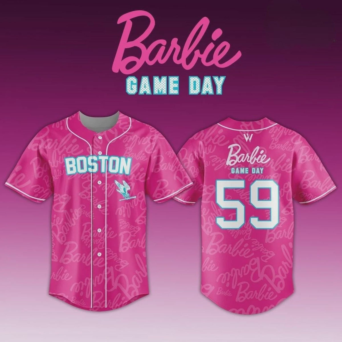 Hunters Barbie Night 2026 Pink Baseball Jersey