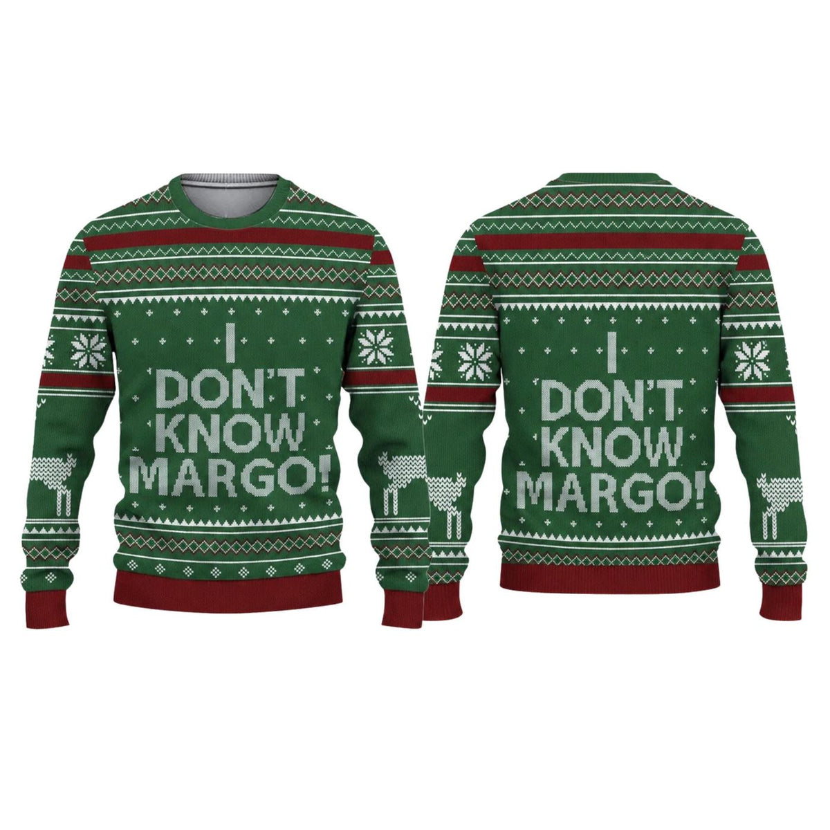 I Don't Know Margo Ugly Christmas Knitted Sweater, Funny Movie Quote Unisex Gift