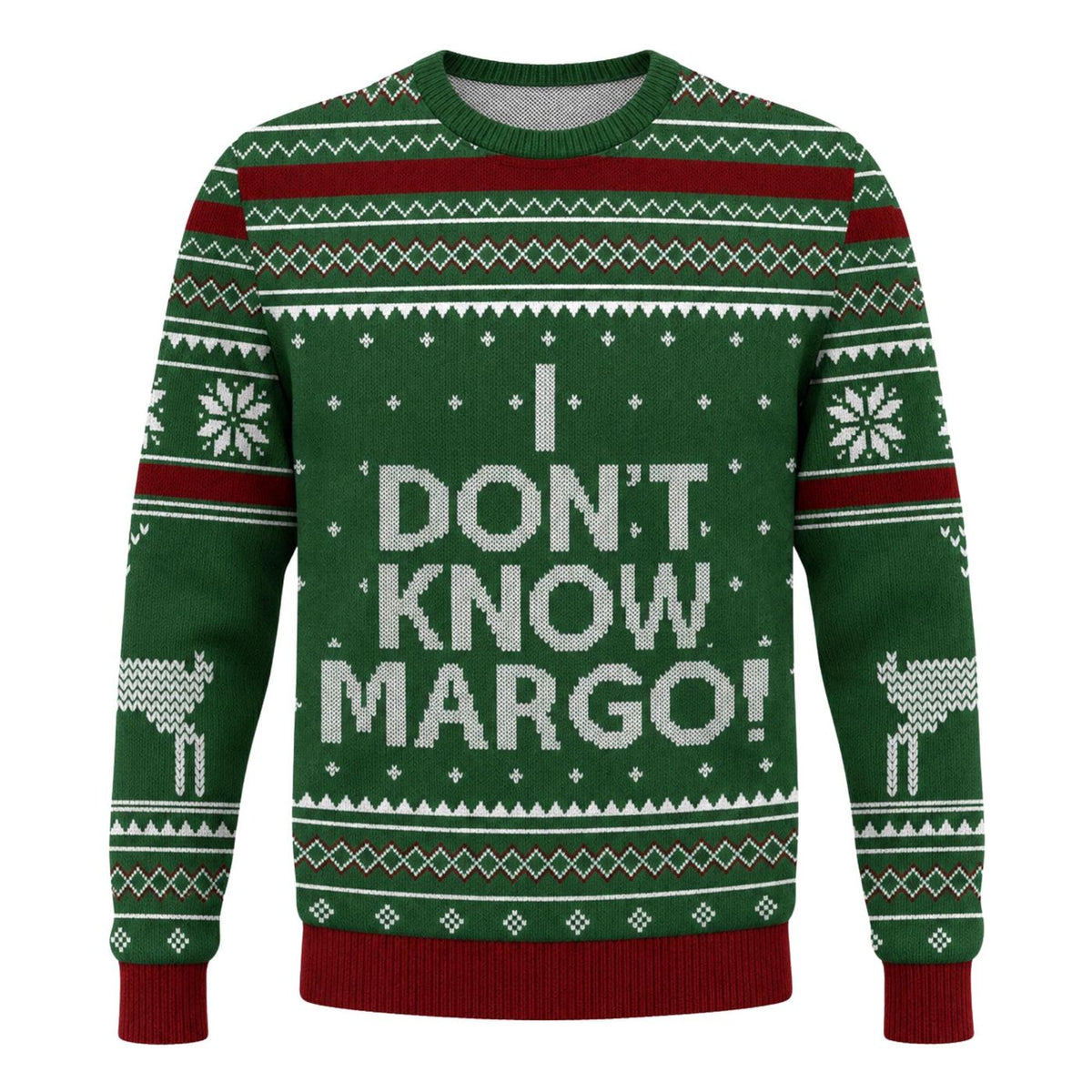I Don't Know Margo Ugly Christmas Knitted Sweater, Funny Movie Quote Unisex Gift