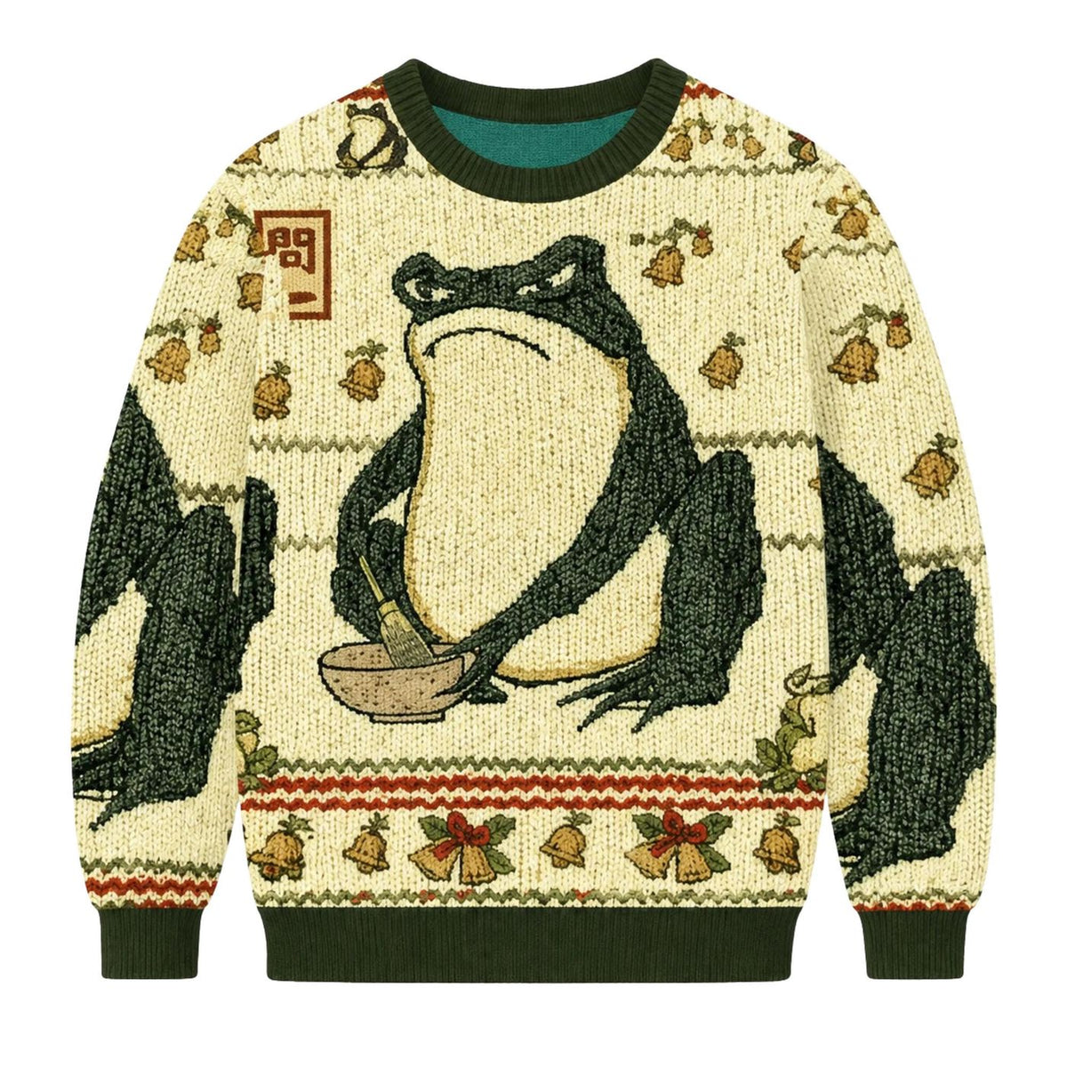 Japanese Frog Christmas Sweater Funny Ramen Ugly Xmas Jumper Kawaii Holiday Gift