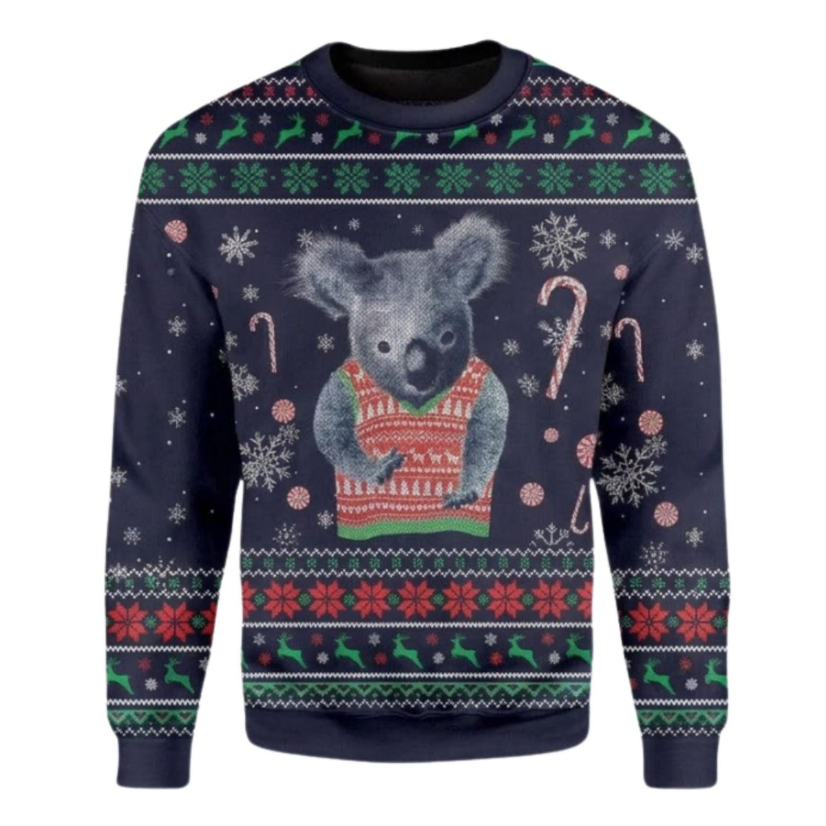 Koala Christmas Sweater, Cute Australian Animal Ugly Holiday Jumper, Unisex Gift