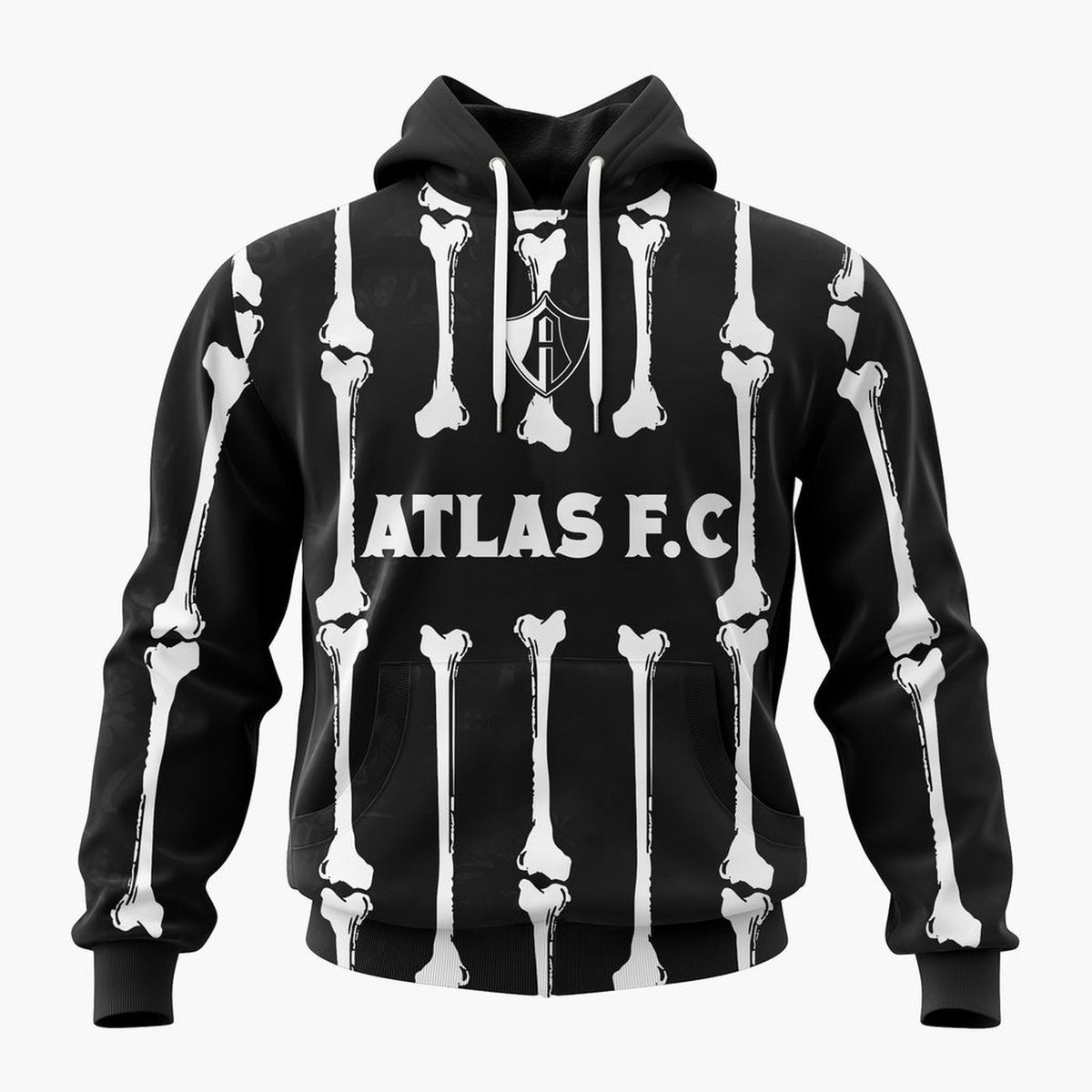 LIGA MX Atlas F.C Personalized Black Dia De Muertos Design ST2601