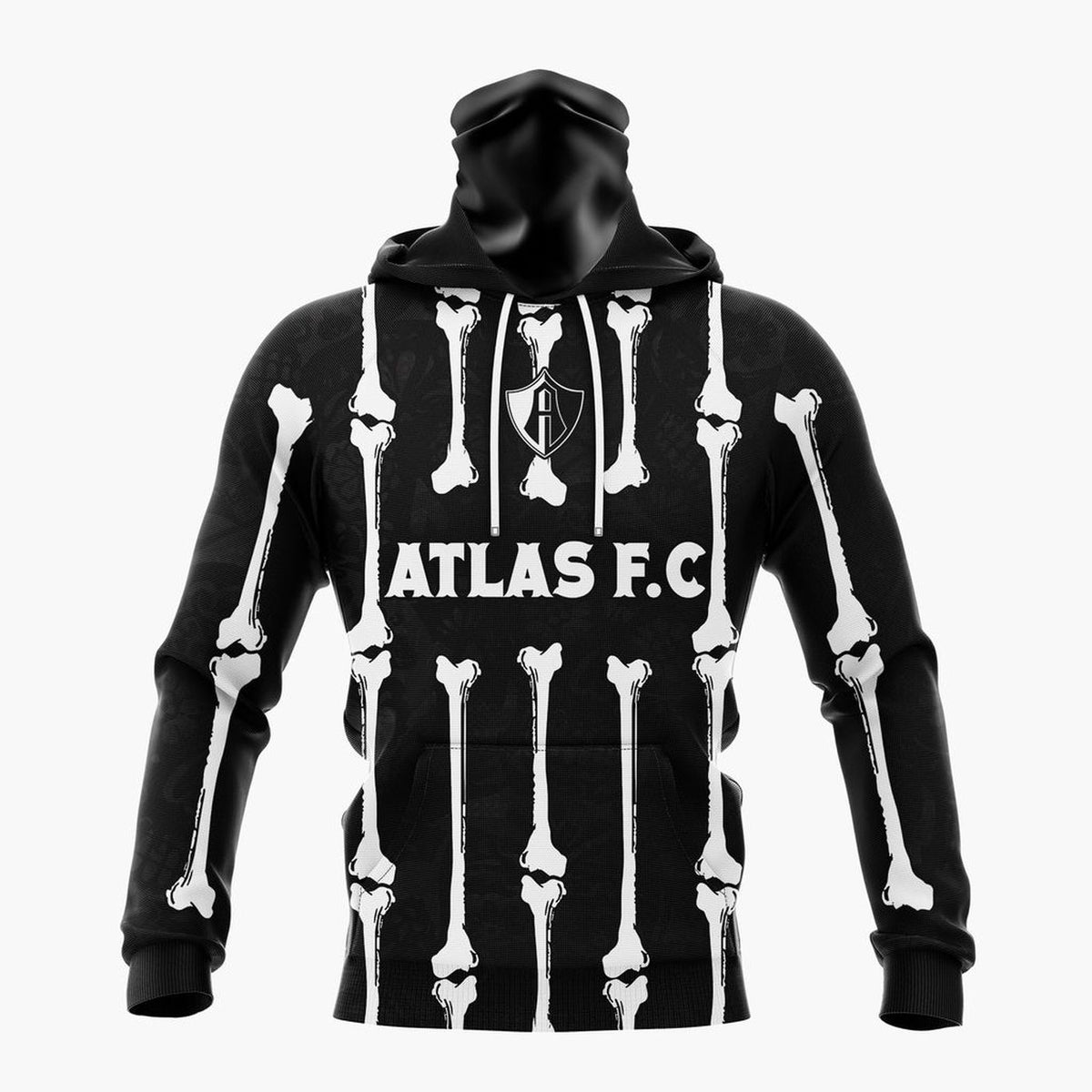 LIGA MX Atlas F.C Personalized Black Dia De Muertos Design ST2601