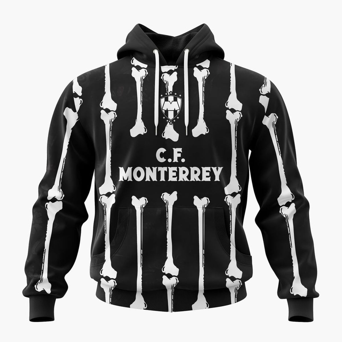 LIGA MX C.F. Monterrey Personalized Black Dia De Muertos Design ST2601