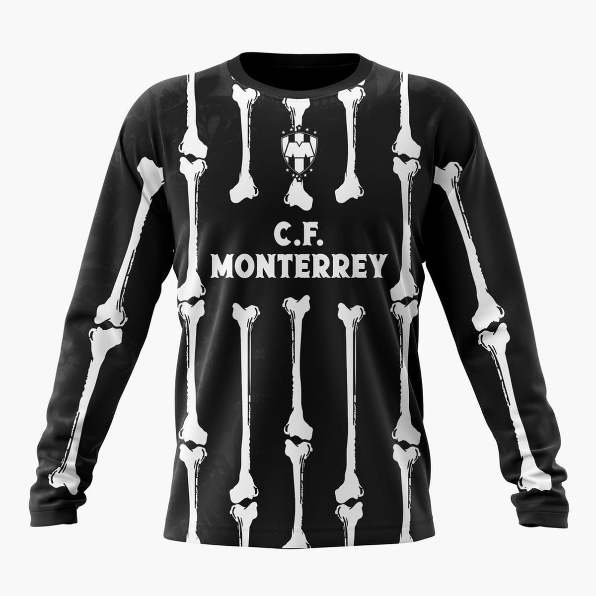 LIGA MX C.F. Monterrey Personalized Black Dia De Muertos Design ST2601