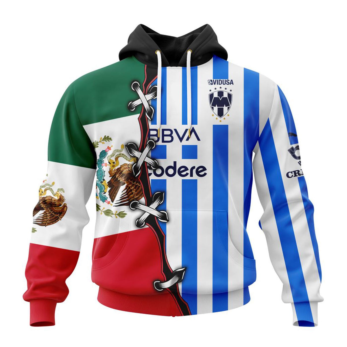 C F Monterrey Mexico Flag Design Liga MX Special Mix Shirt
