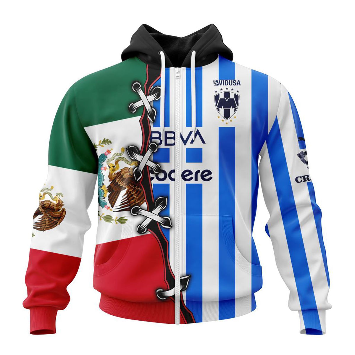 C F Monterrey Mexico Flag Design Liga MX Special Mix Shirt