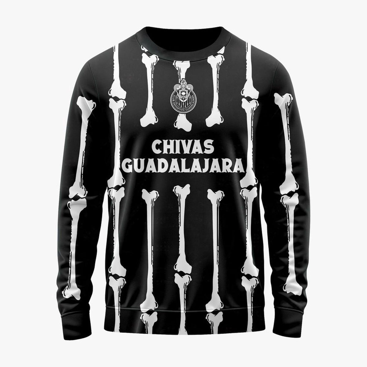 LIGA MX Chivas Guadalajara Personalized Black Dia De Muertos Design ST2601