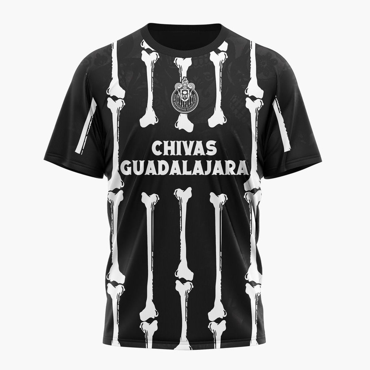 LIGA MX Chivas Guadalajara Personalized Black Dia De Muertos Design ST2601