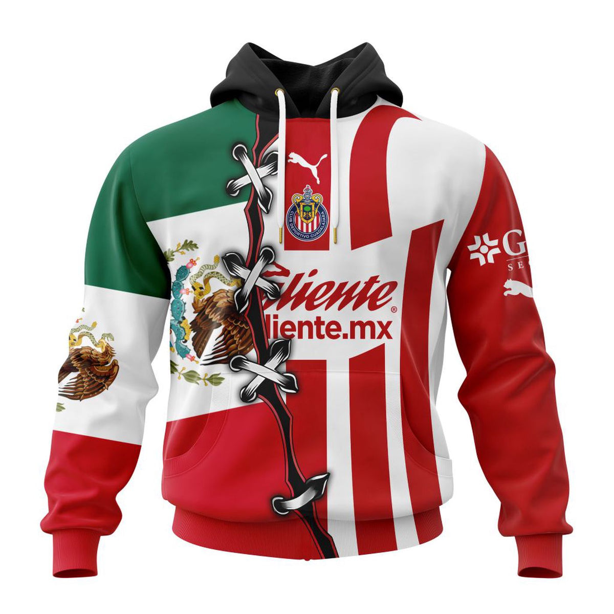 Chivas Guadalajara Mexico Flag Design Shirt for Liga MX Fans