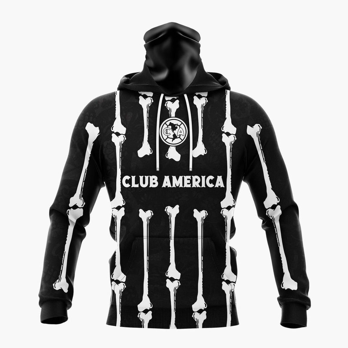 LIGA MX Club America Personalized Black Dia De Muertos Design ST2601