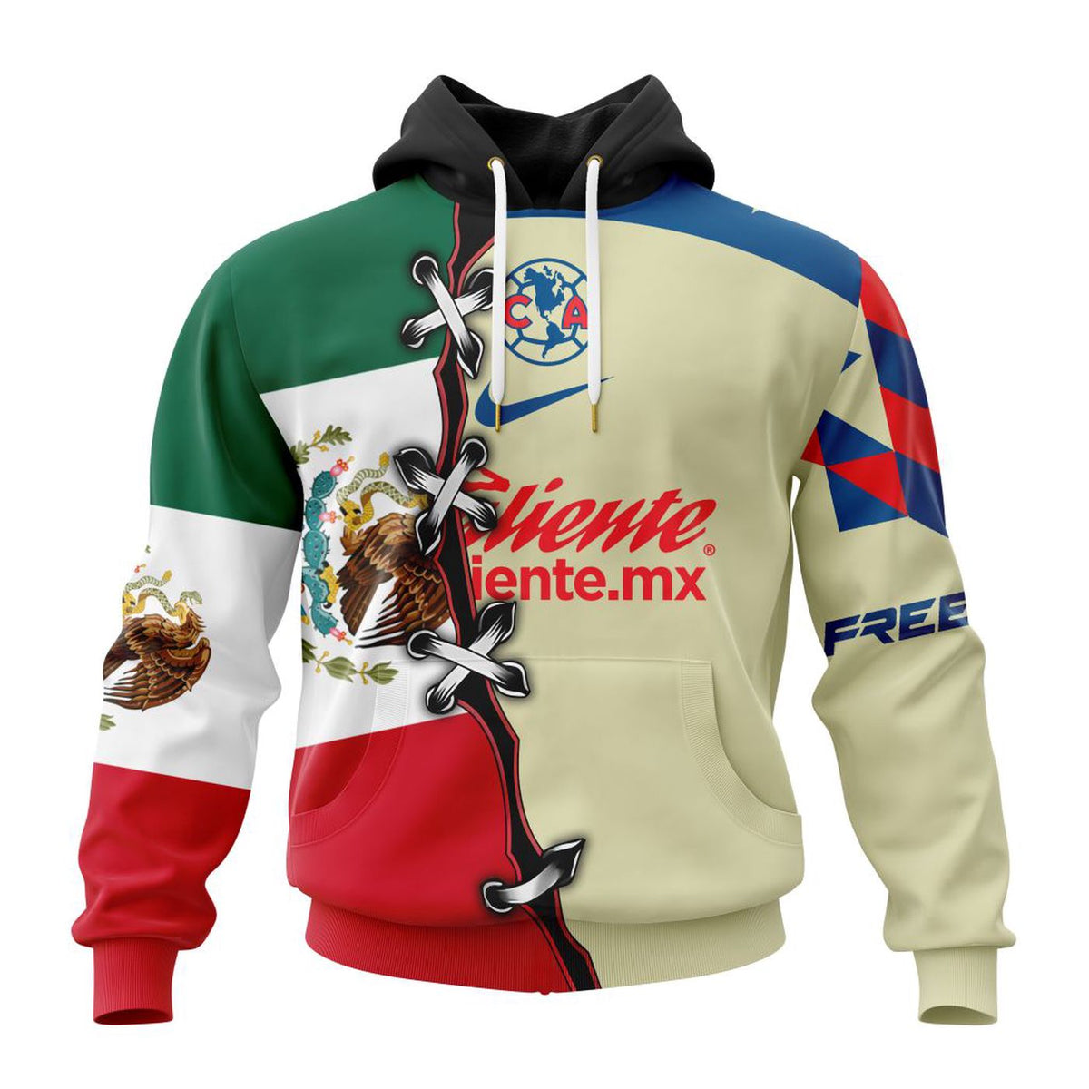 Club America Mexico Flag Design Liga MX Special Mix Shirt - Soccer Fan Gift