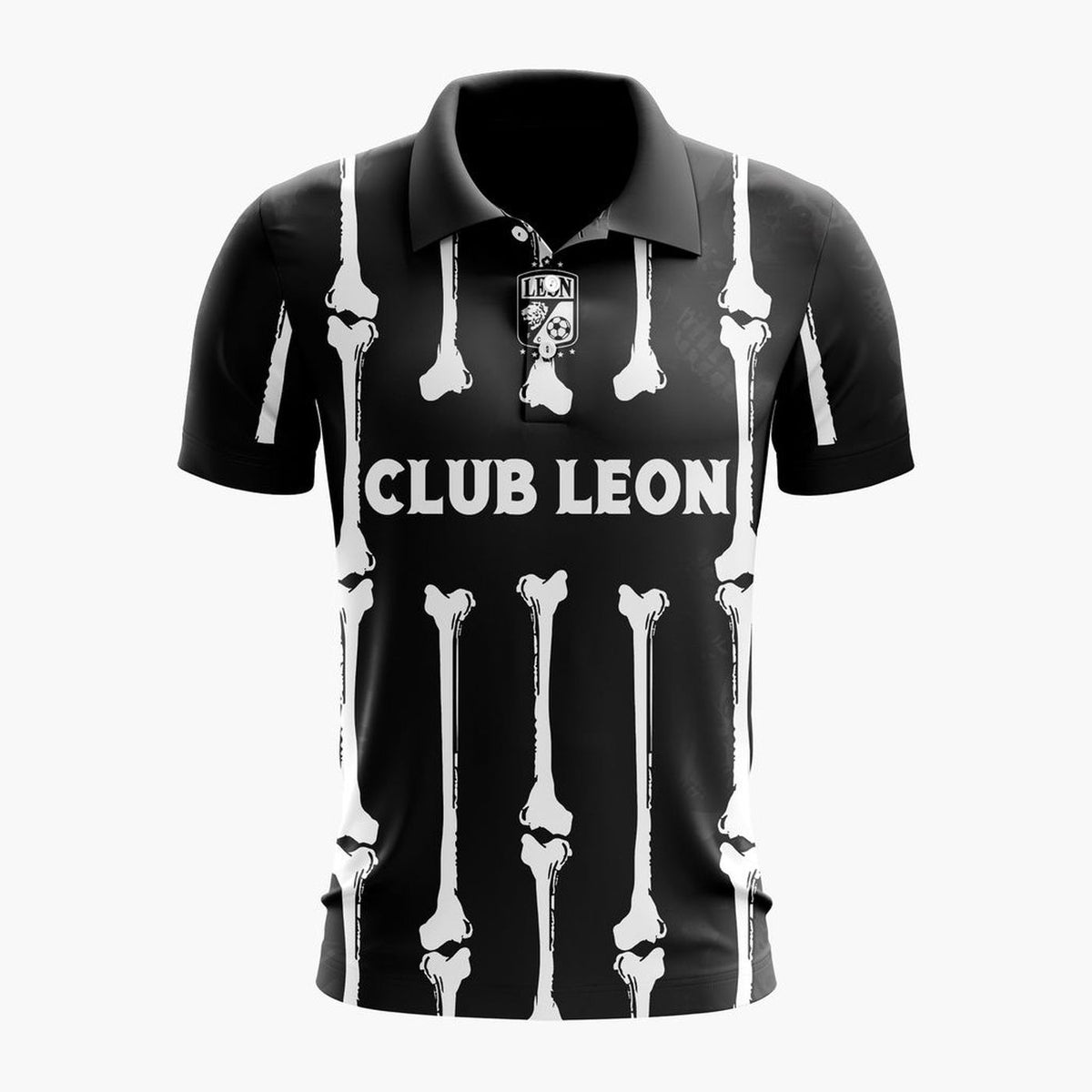 LIGA MX Club Leon Personalized Black Dia De Muertos Design ST2601