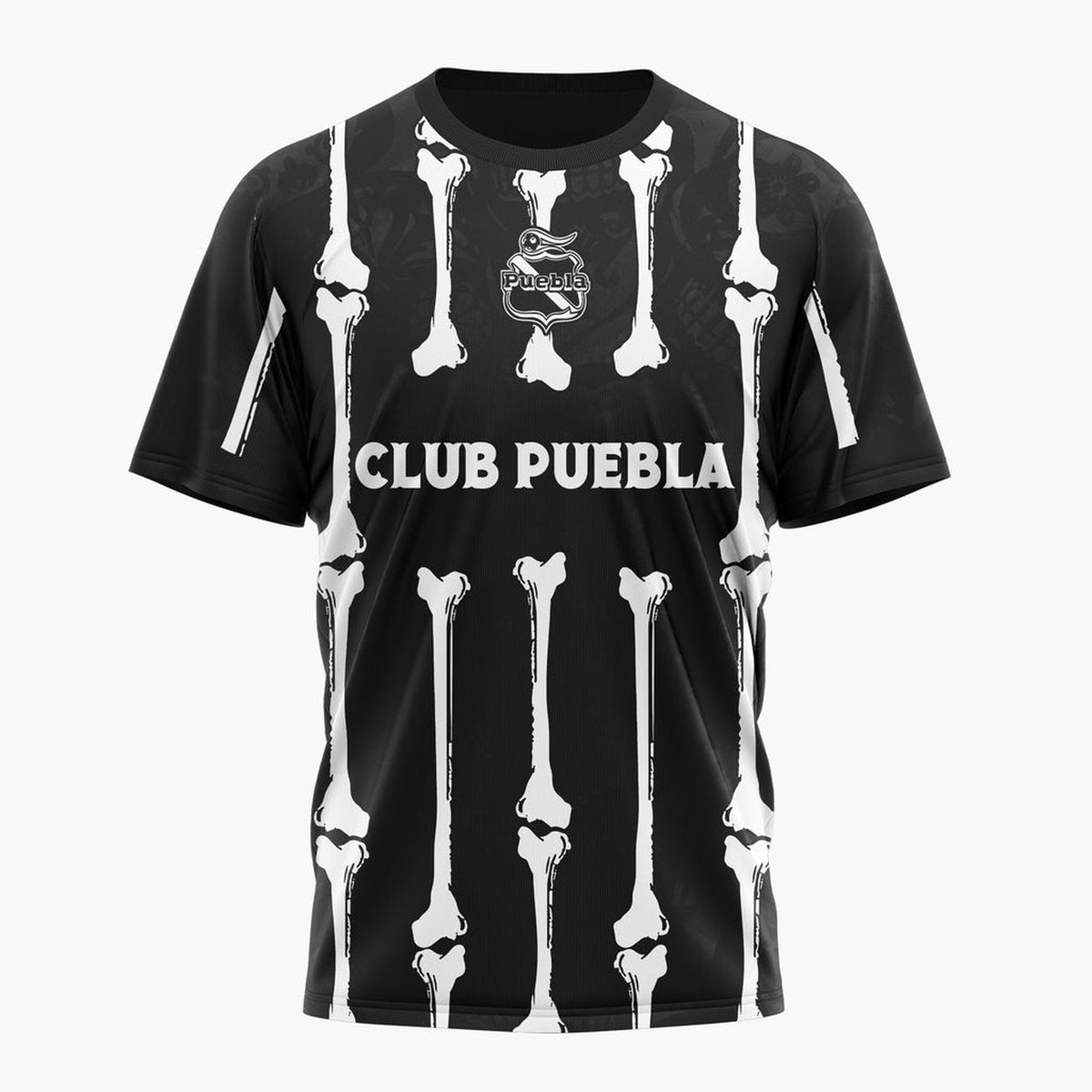 LIGA MX Club Puebla Personalized Black Dia De Muertos Design ST2601