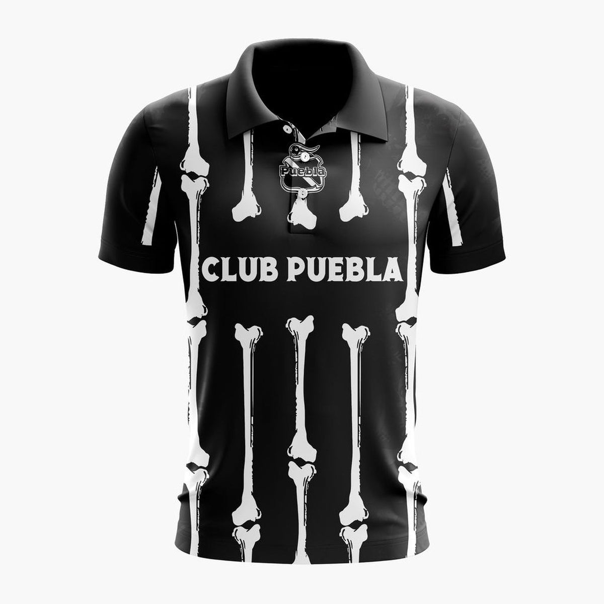LIGA MX Club Puebla Personalized Black Dia De Muertos Design ST2601