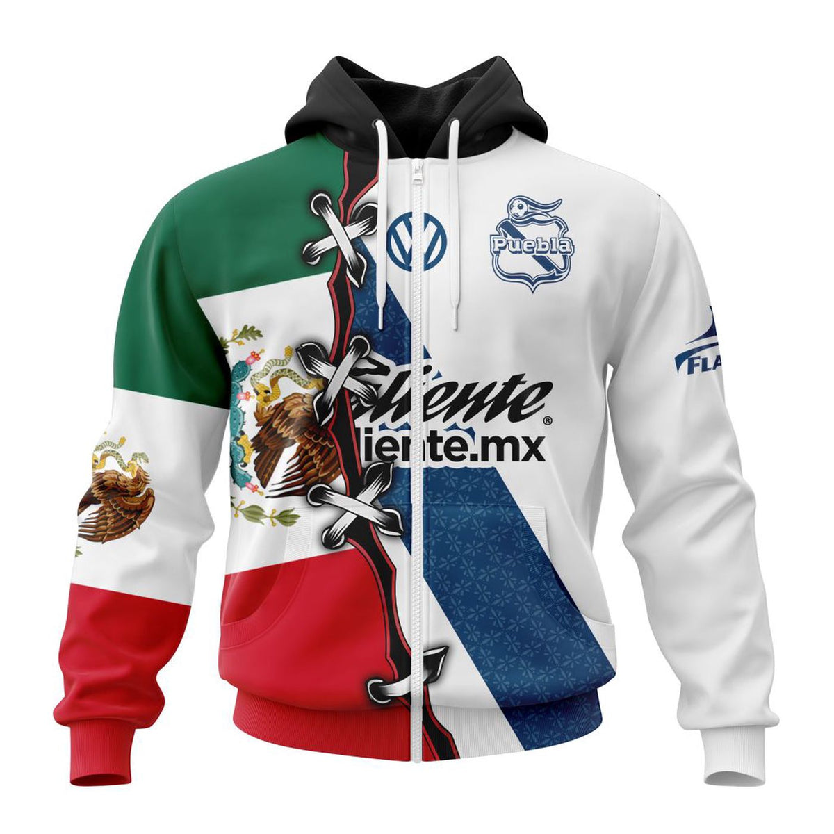 Puebla Mexico Flag Design Liga MX Club Special Mix Shirt