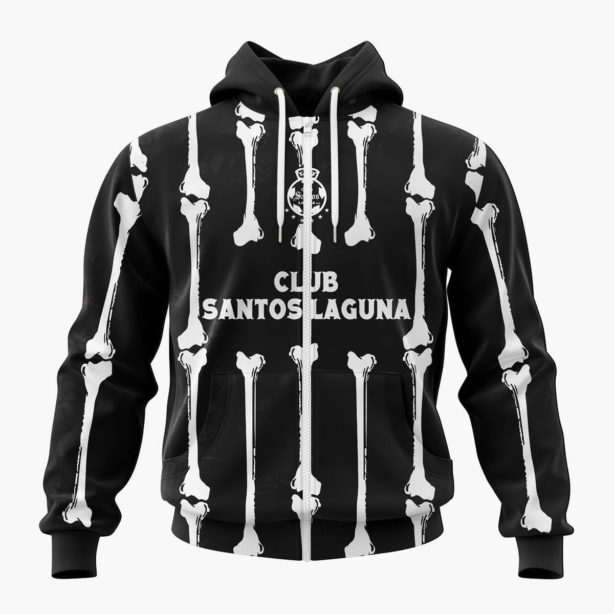 LIGA MX Club Santos Laguna Personalized Black Dia De Muertos Design ST2601