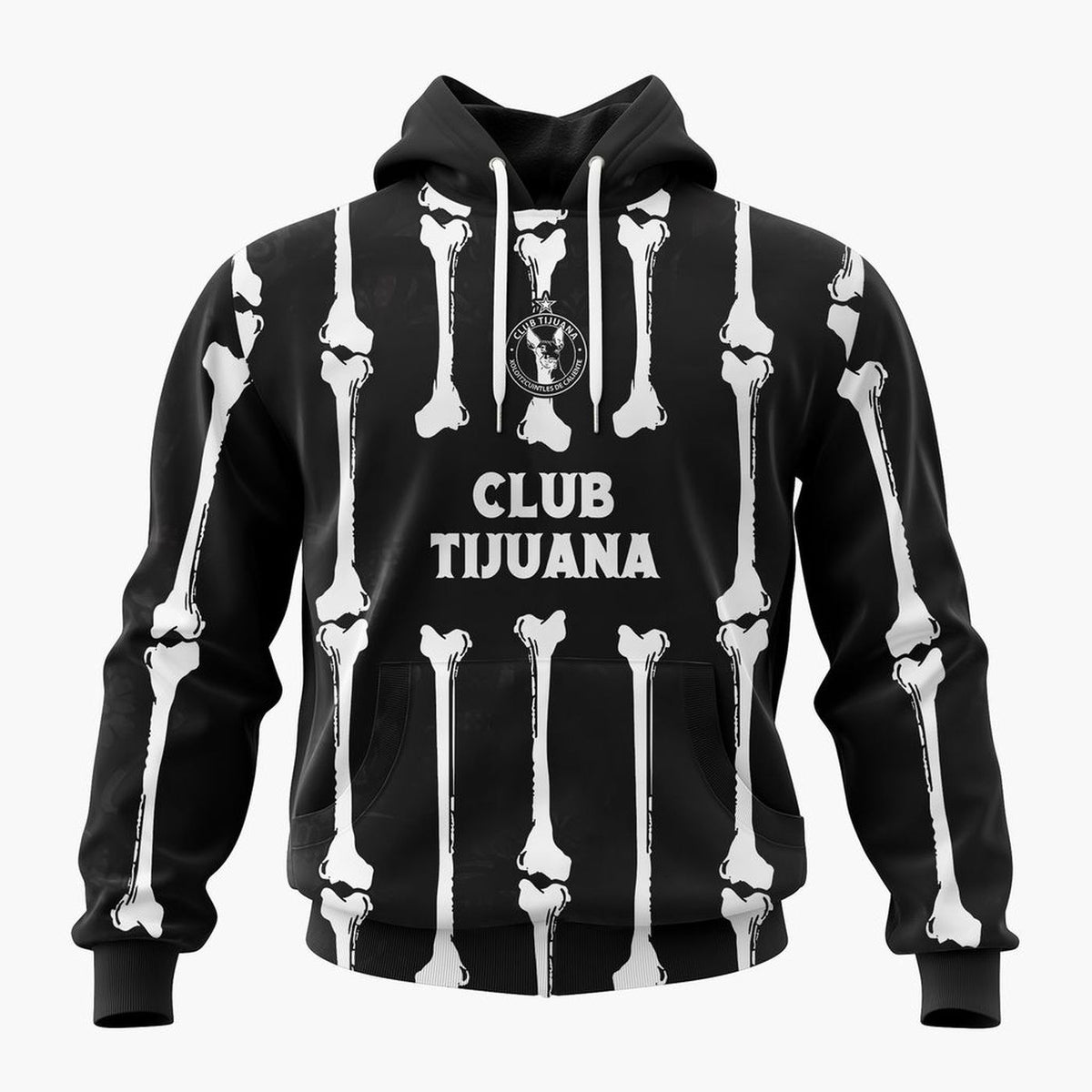 LIGA MX Club Tijuana Personalized Black Dia De Muertos Design ST2601