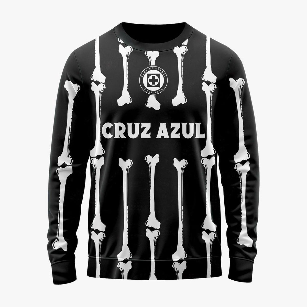 LIGA MX Cruz Azul Personalized Black Dia De Muertos Design ST2601