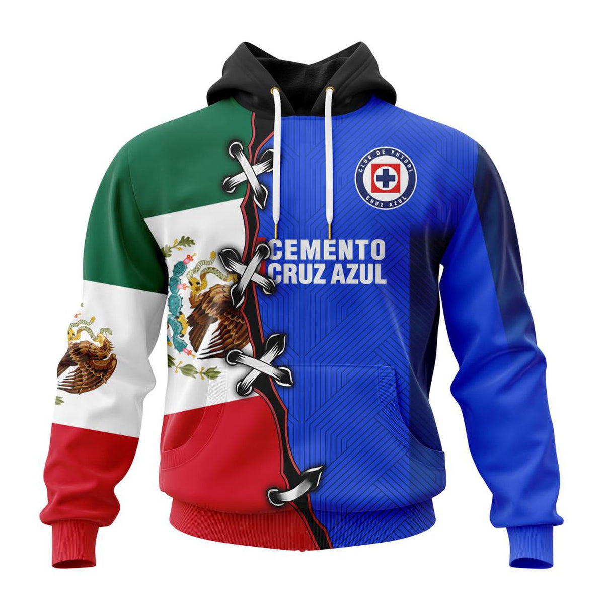 Cruz Azul Mexico Flag Design Liga MX Special Mix Shirt