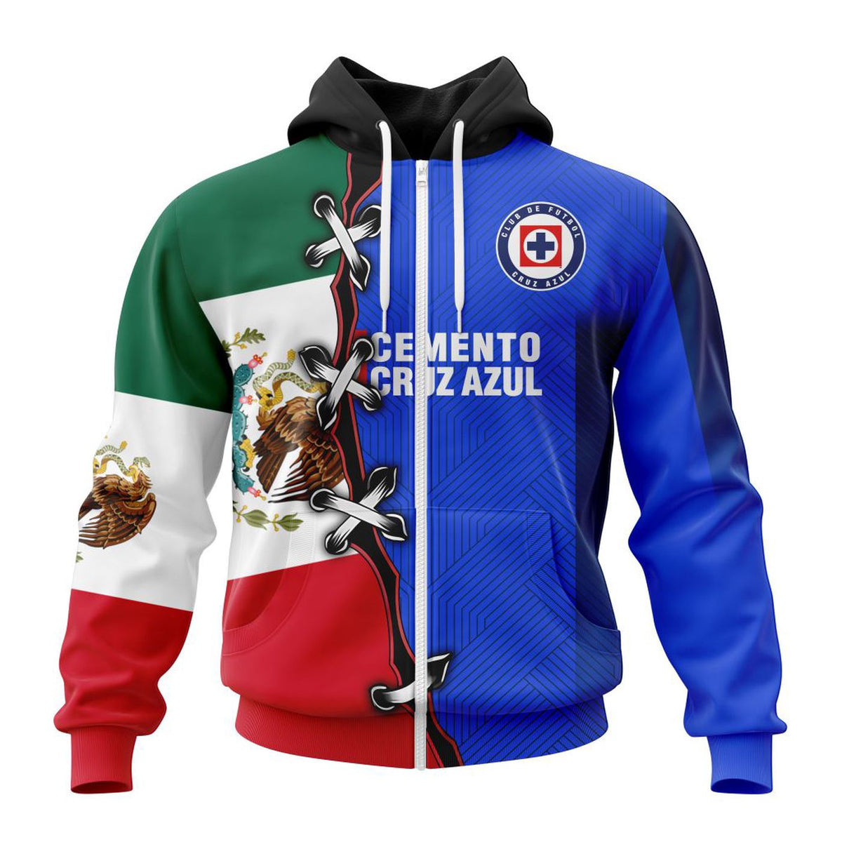 Cruz Azul Mexico Flag Design Liga MX Special Mix Shirt