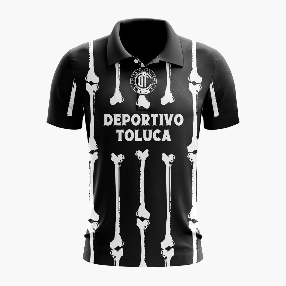 LIGA MX Deportivo Toluca Personalized Black Dia De Muertos Design ST2601