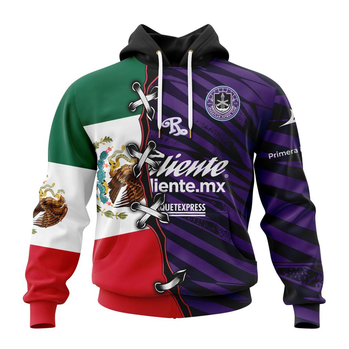 LIGA MX Mazatlan F.C Mexico Flag Design Special Mix Apparel for Fans