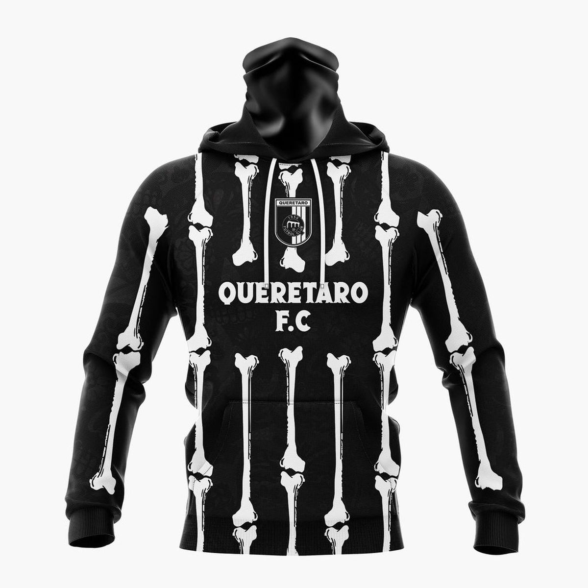 LIGA MX Queretaro F.C Personalized Black Dia De Muertos Design ST2601