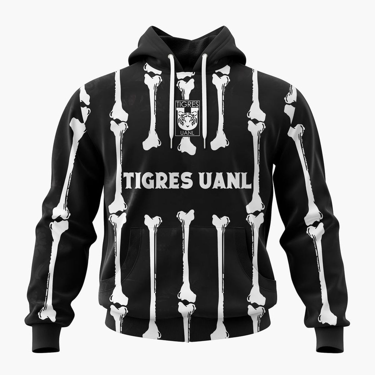 LIGA MX Tigres UANL Personalized Black Dia De Muertos Design ST2601