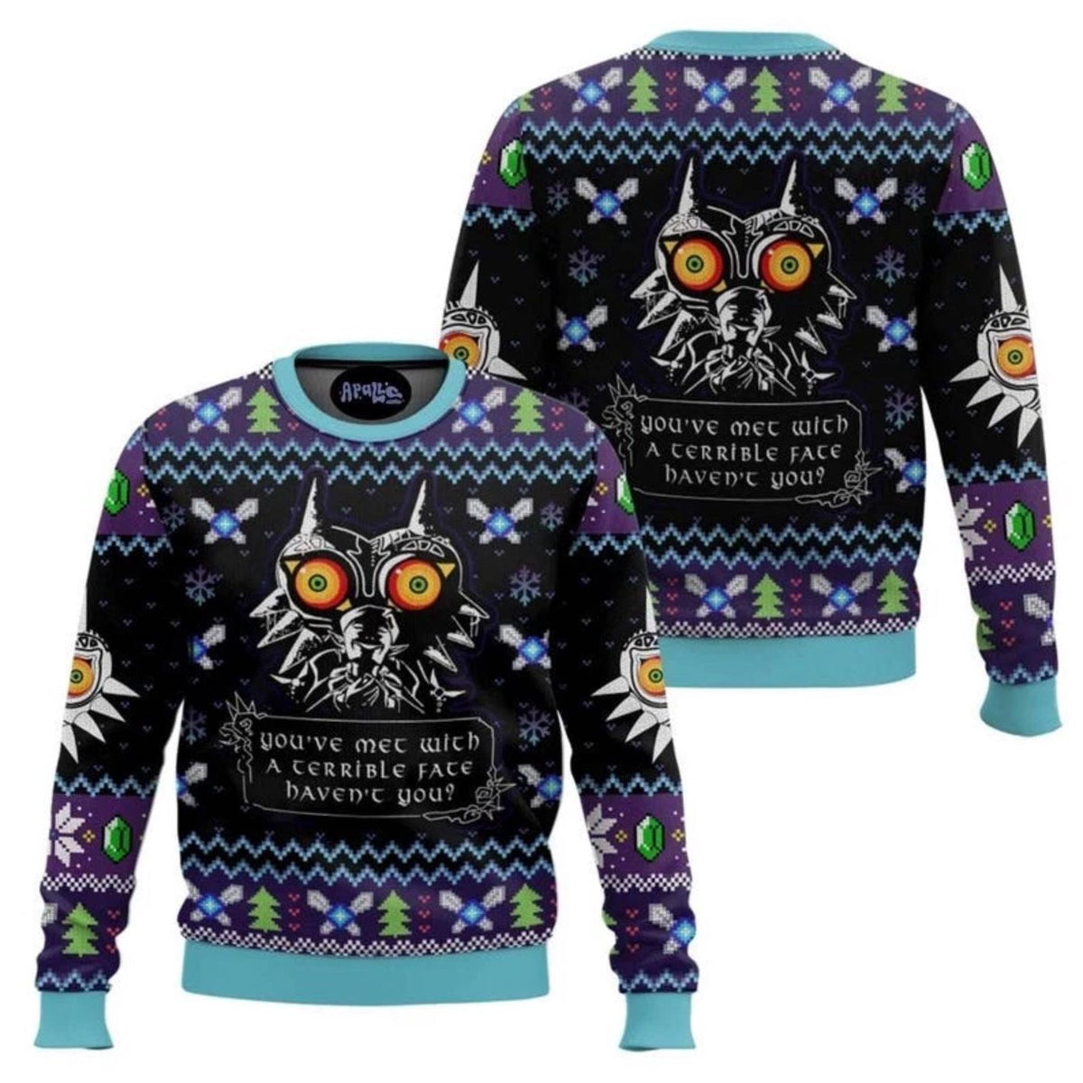 Majora Mask Ugly Christmas Sweater Zelda Gamer Unisex Gift