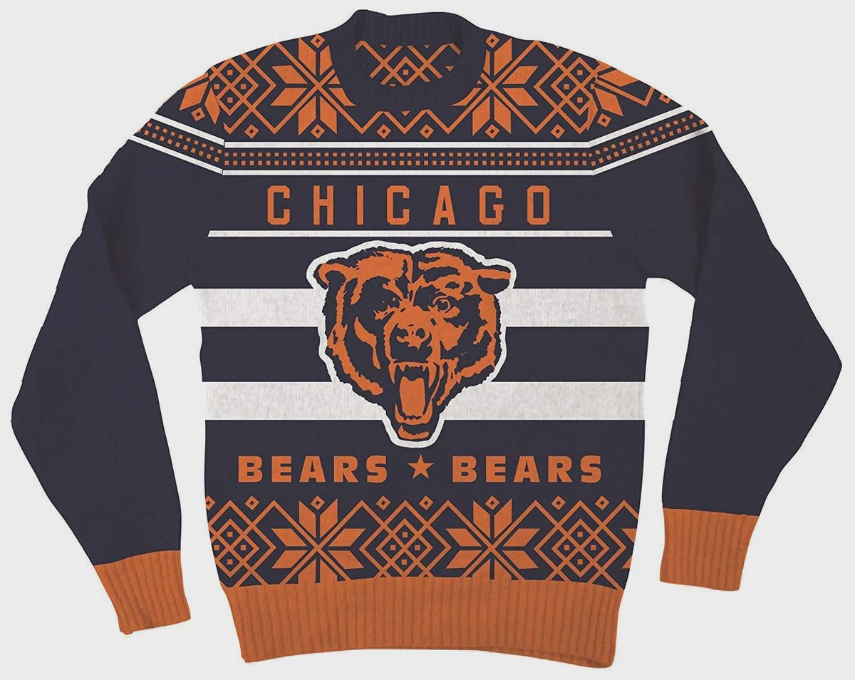 Men's NFL Chicago Bears Logo Navy Football Ugly Christmas Cosplay Sweater