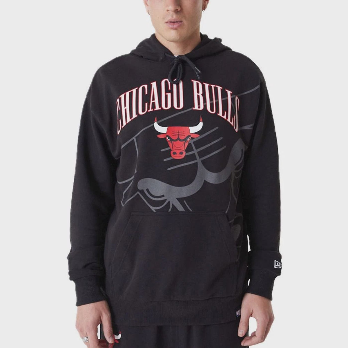 New Era NBA Fleece Hoody - SHADOW LOGO Chicago Bulls black - M